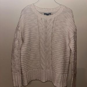 American Eagle White Knit Sweater